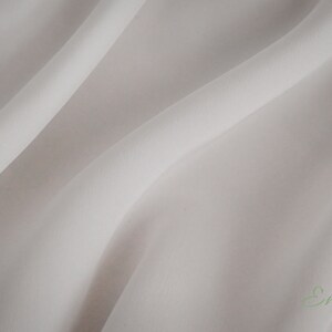 100 percent pure silk Ivory Crepe De Chine Silk Fabric: 100% Pure Mulberry Silk, 16mm image 2