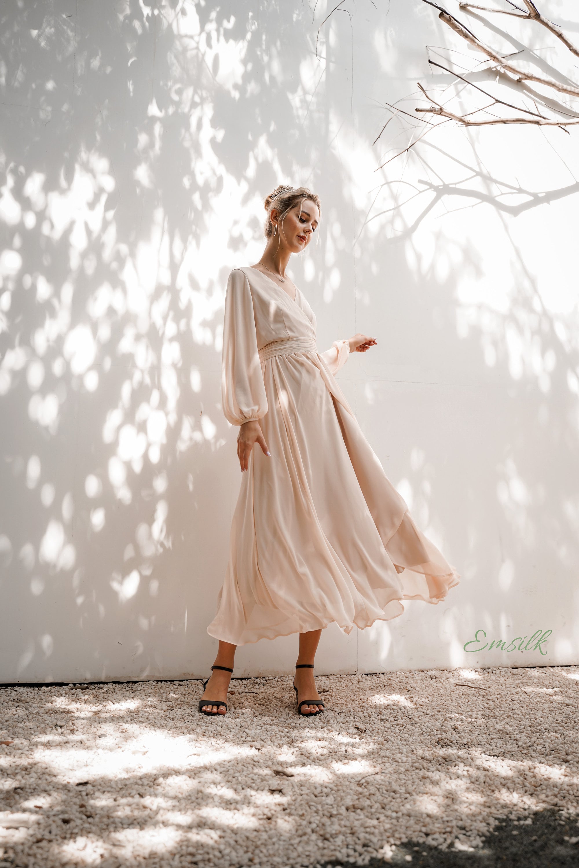 Fiesole silk chiffon dress
