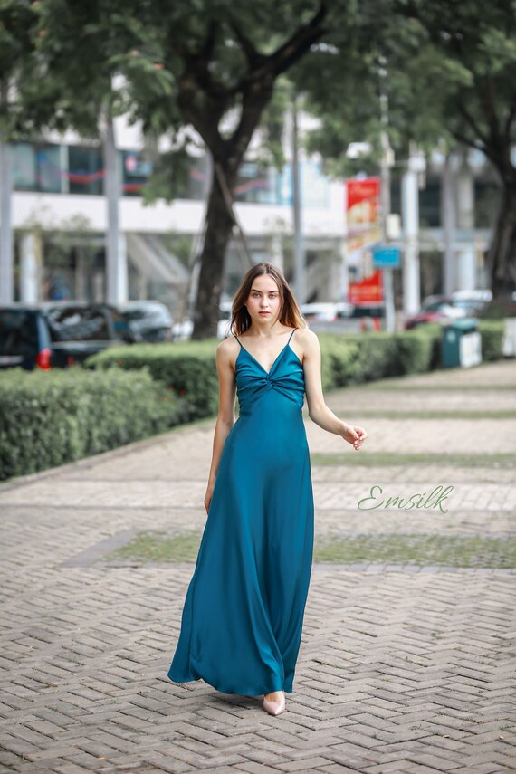 Simple teal dress sales