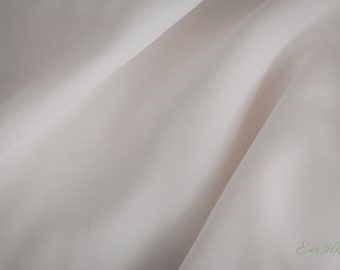100 percent pure silk Ivory Crepe De Chine Silk Fabric: 100% Pure Mulberry Silk, 16mm