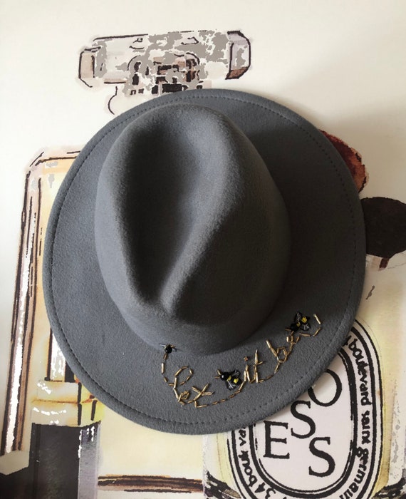 Grey Fedora Hat Womens Fashion Gift for 