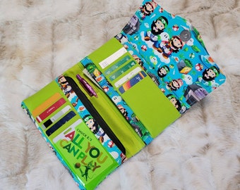 Super High Bros folding wallet clutch, NSFW 420 Mario inspired, Marilyn wallet