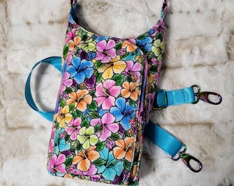 Design your own H2GO sling crossbody water bottle carrier bag purse. Made to order custom fabric handmade purse H2O2GO tumbler carrier