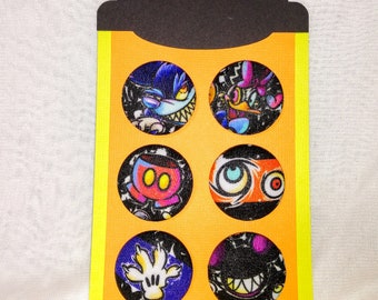 Handmade custom Halloween themed decorative character fabric magnet sets,office supplies,refrigerator magnets, cartoon magnets,horror magnet