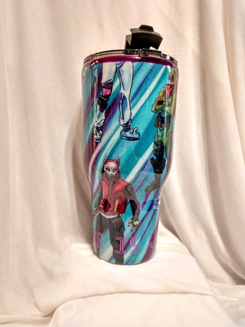 Video Game Inspired Fabric Tumbler Custom Handmade Gamer Etsy