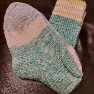 Socks hand-knitted size 43-45, material sock wool, shades of grey