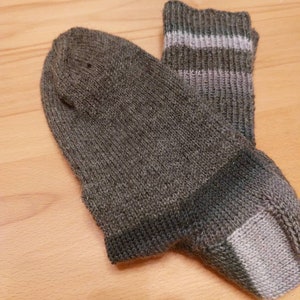 Socks hand-knitted size 43-45, material sock wool, shades of grey