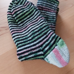 Hand knitted socks size 43-45, material sock wool, shades of blue