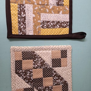 Topflappen in Patchworktechnik hergestellt