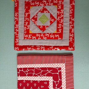 Topflappen in Patchworktechnik hergestellt, Unikat, Größe ca. 24 x 24 cm