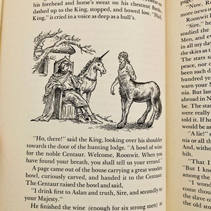 FIRST EDITION The Last Battle by C.S. Lewis Macmillan 1956 stated first printing, Illustrated by Pauline Baynes, The Chronicles of Narnia image 5