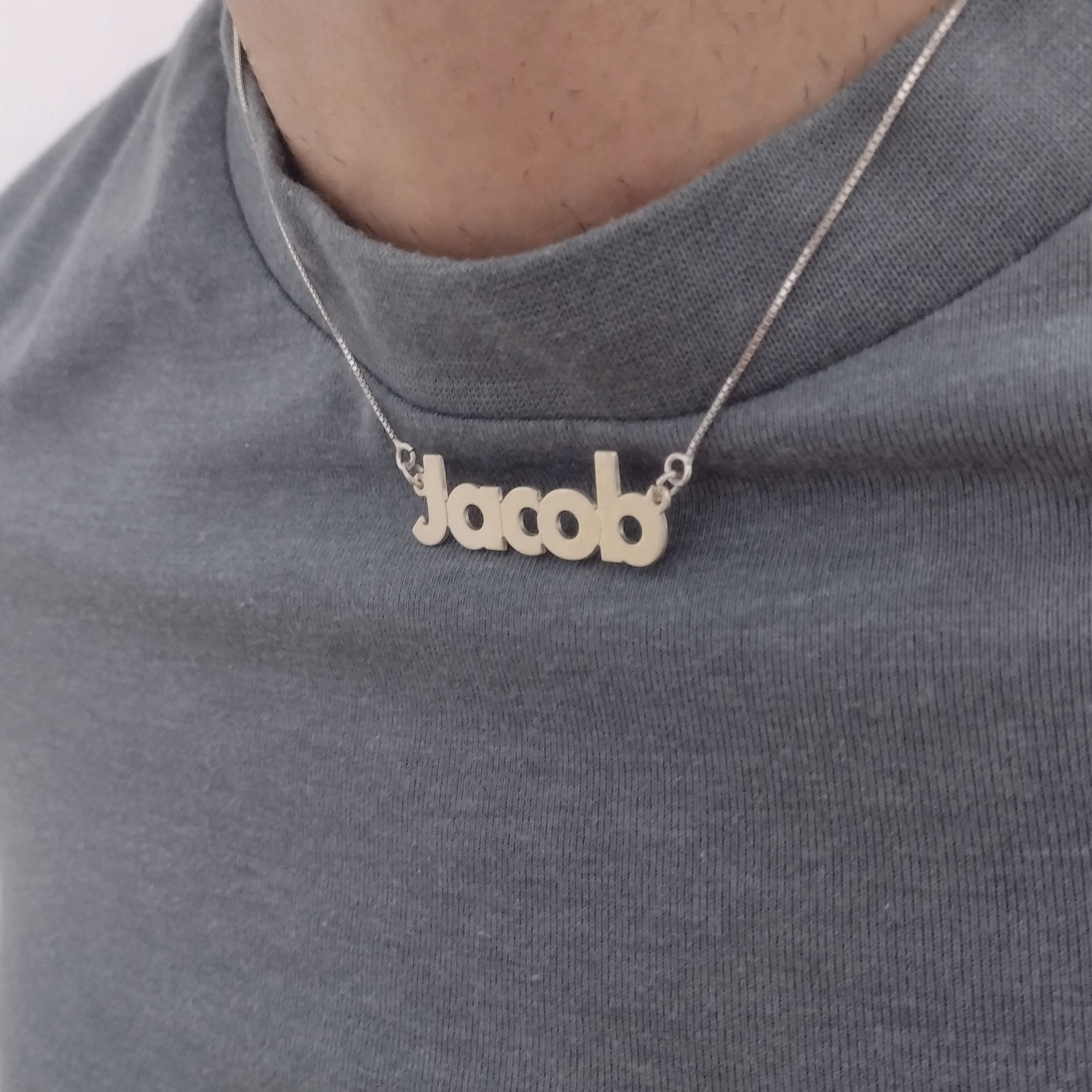 Personalized Custom Name 925 Sterling Silver Pendant Necklace | Etsy