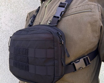 Chest Pack "DELTA" Chest Rig Chest Bag Molle Military Hiking Vest Cordura 500D Handmade Tactical Gear Kit Pack