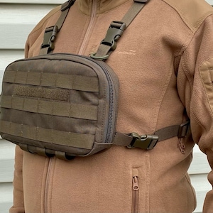 Yukon, Hiking Chest Pack, Cordura Tactical Gear Chest Pack With Adjustable Straps, Chest Ring Bag