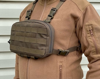 Yukon, Hiking Chest Pack, Cordura Tactical Gear Chest Pack With Adjustable Straps, Chest Ring Bag