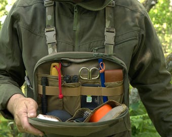 NEW color Chest Bag Men's Handmade Hiking Bag Small Chest Pack Cordura Zipper Adjustable Bushcraft Kit Holster Bag Mr. Frosty