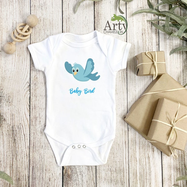 Bluebird Onesie Baby-grow / Personalised Birdie Baby Gift / Bird New Baby Gift / First Birthday Gift / Bird Bodysuit in a Bag
