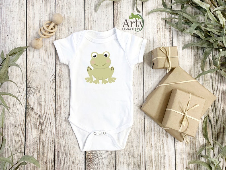 Frog Onesie Babygrow / Personalised Frog Baby Gift / Froggy Etsy