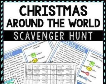 Christmas Around the World Activity - Scavenger Hunt Challenge
