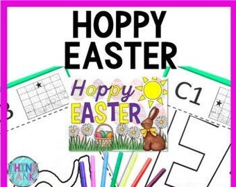 Easter Collaborative Poster - Team Work Activity - Hoppy Easter - Bulletin Board