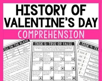 History of Valentine's Day Reading Comprehension Challenge - Close Reading