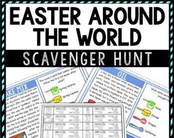 Easter Activity - Around the World - Scavenger Hunt Challenge - Gallery Walk