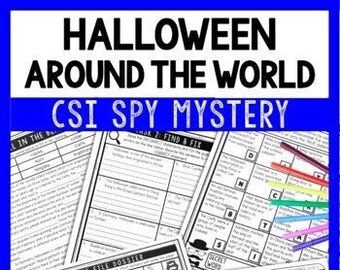 Halloween Around the World Reading Comprehension CSI Spy Mystery - Close Reading