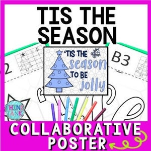Christmas - Holiday Season Collaborative Poster - Team Work - Bulletin Board