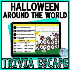 Halloween Interactive Digital Trivia Escape Room - Around the World