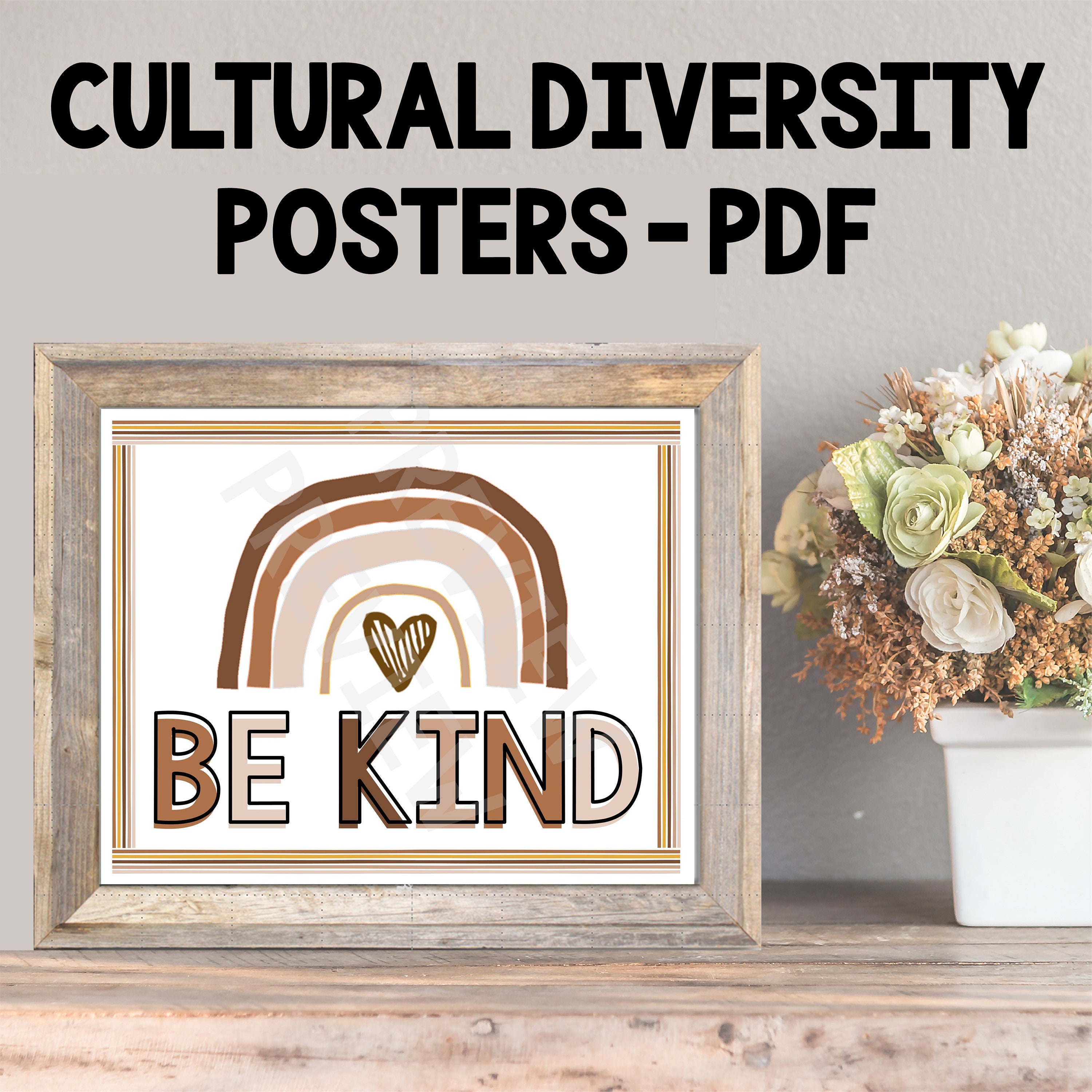 Cultural Diversity Posters Bulletin Board Kit Equality | Etsy