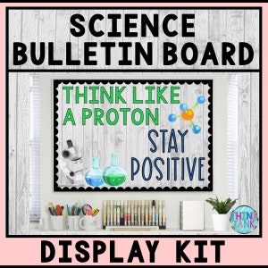 Printable Bulletin Board Display Kit - Teacher Bulletin Board – Science Theme – Teacher Decorations for the Classroom - Growth Mindset