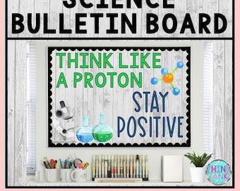 Printable Bulletin Board Display Kit - Teacher Bulletin Board – Science Theme – Teacher Decorations for the Classroom - Growth Mindset