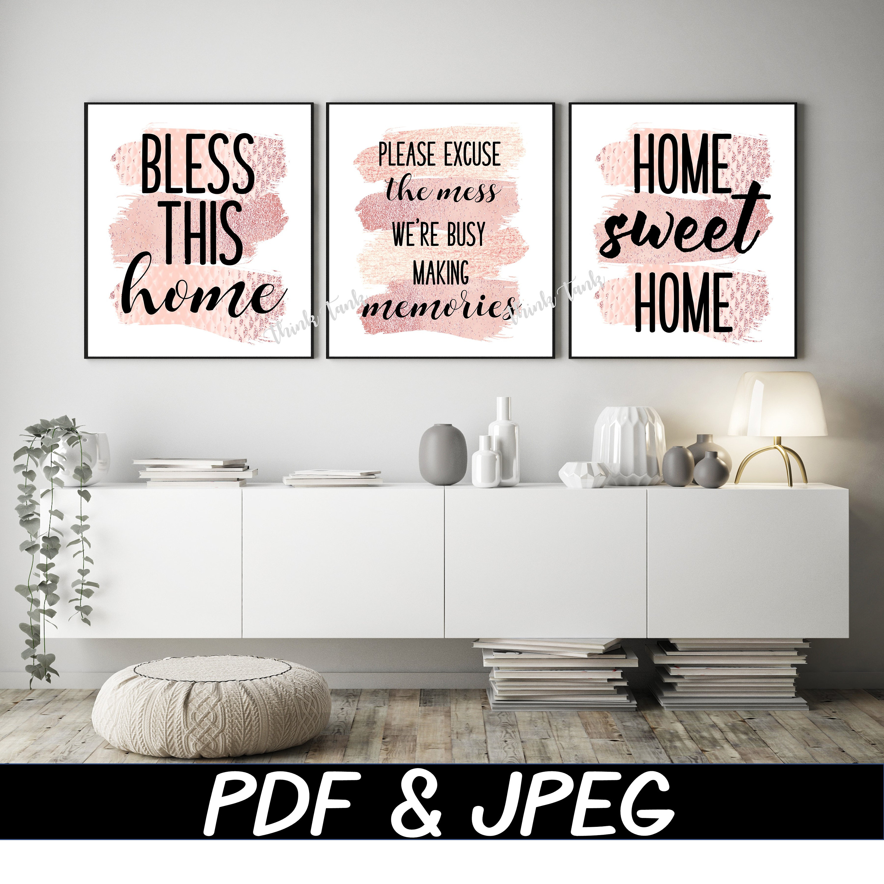 home Unique Wall Decor Positive quote prints Digital Download Printable Motivational Wall Art