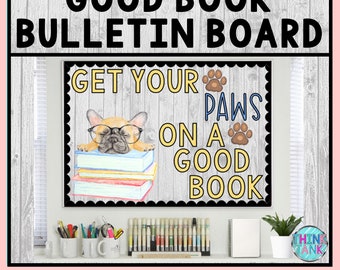 Printable Bulletin Board Display Kit - Teacher Bulletin Board – Dog Theme – Teacher Decor for the Classroom - Reading - Library Bulletin