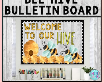 Printable Bulletin Board Display Kit - Teacher Bulletin Board – Bee Hive – Bee Theme – Teacher Decor for the Classroom