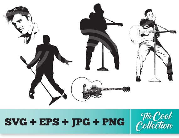 ELVIS INSTANT DOWNLOAD 5 Unique Digital Designs Classic Poses.