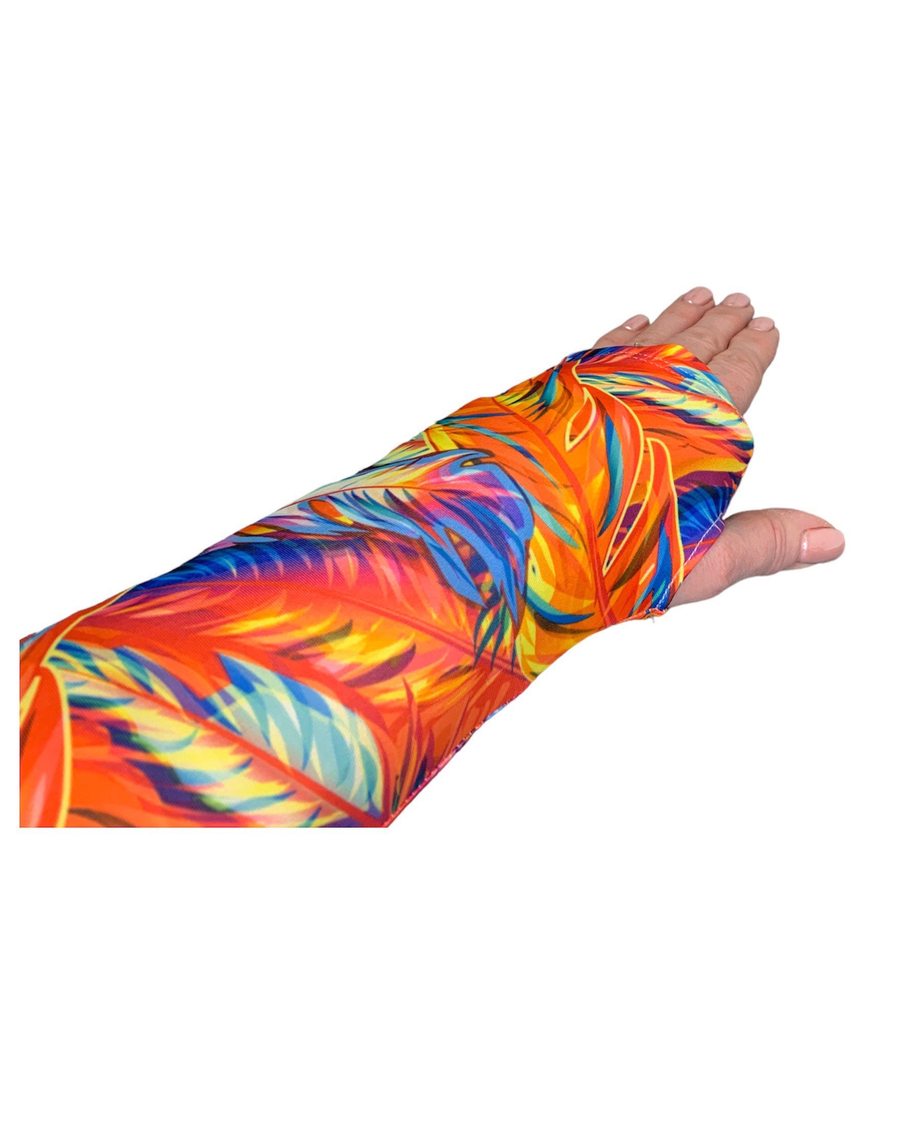 Adult Short/long Arm Cast Cover Orange Fern Etsy UK