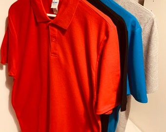 Mens Polo Shirt Rotator Cuff/Shoulder Surgery rehab wear. Makes dressing and undressing easier.