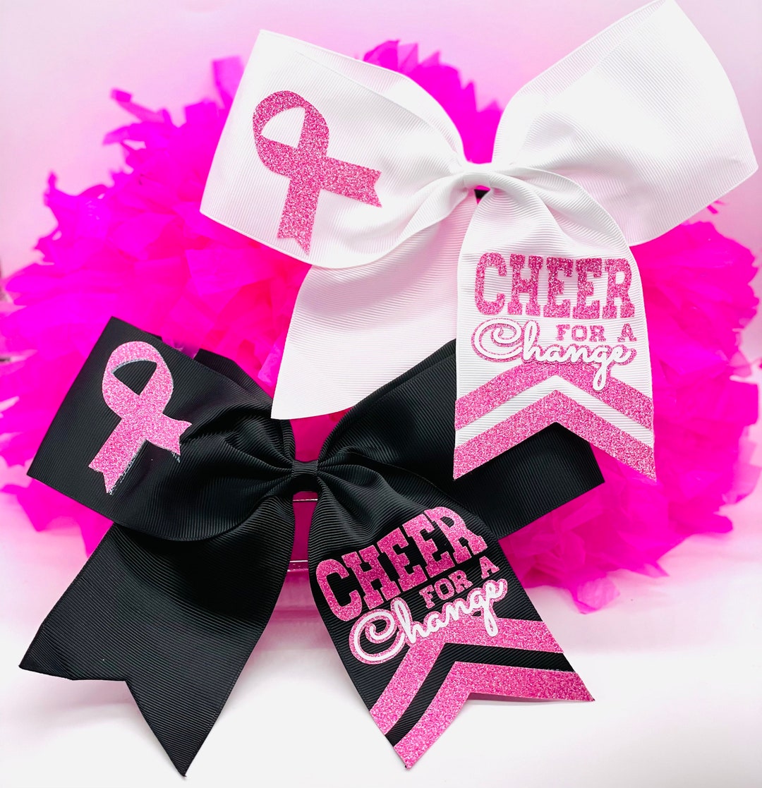 Personalized Breast Cancer Cheer Bow Etsy