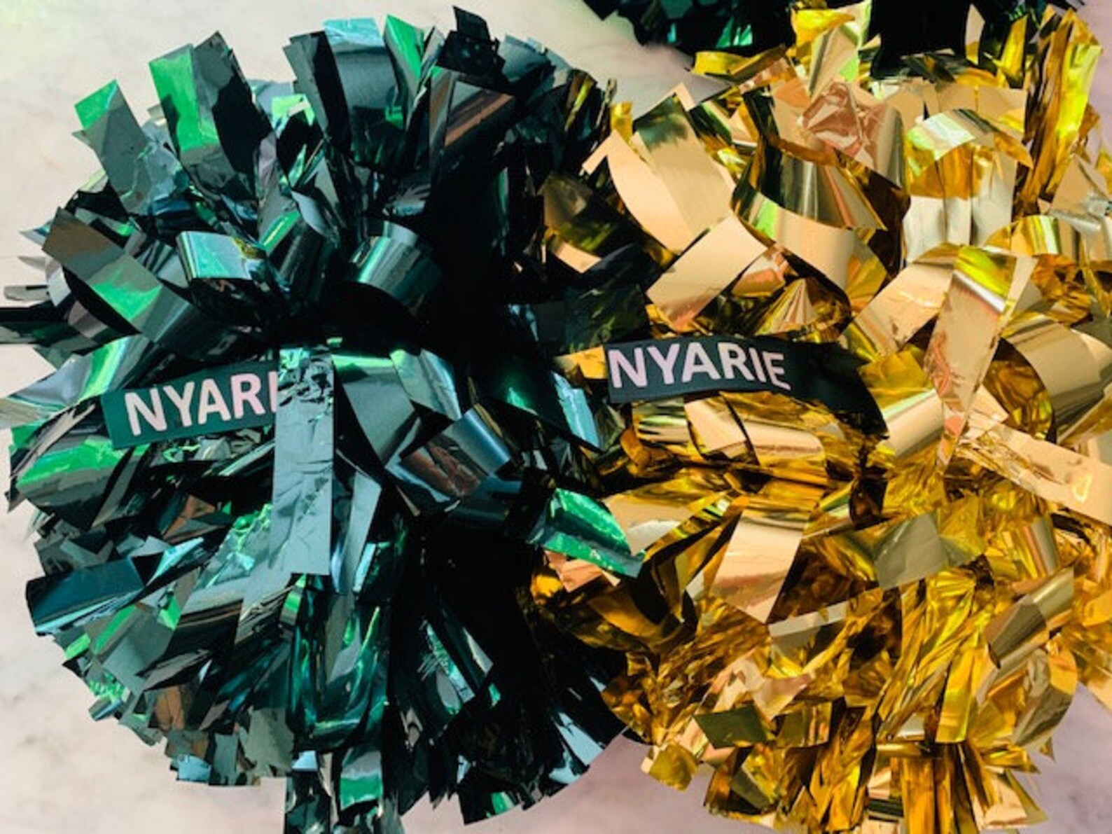 Cheer / Dance Pom Name Tag Pair Etsy