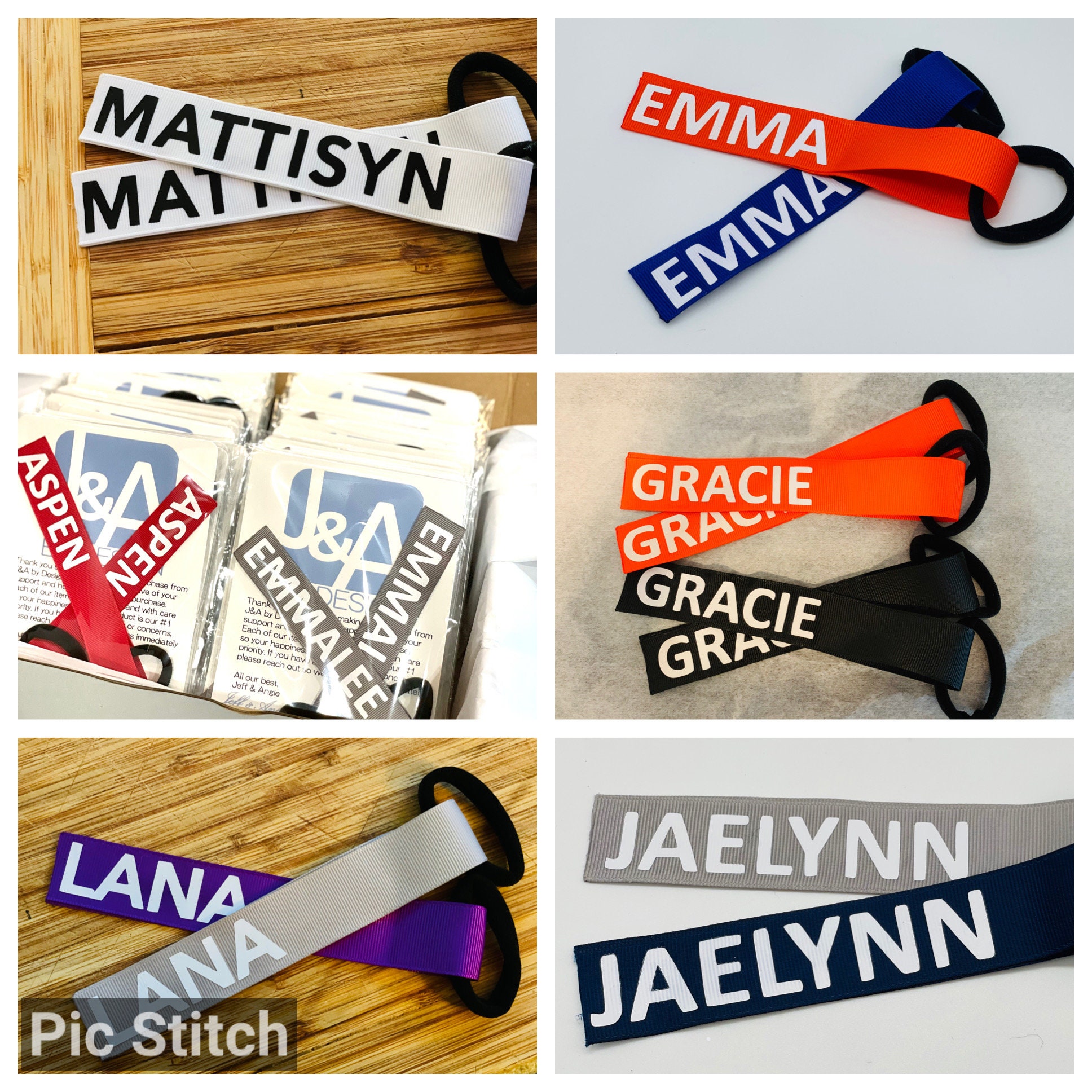 Cheer / Dance Pom Name Tag Pair Etsy