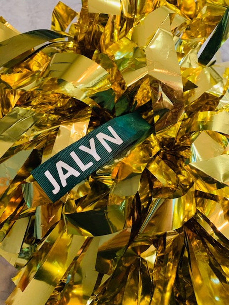 Cheer Pom Name Tag Pair Etsy