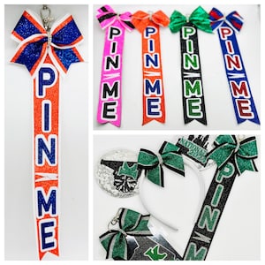 PIN ME Cheerleader cheer Backpack Ribbon