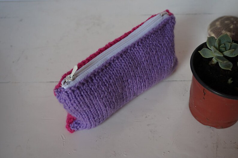 Easy Knitted Pencil Case Pattern Etsy