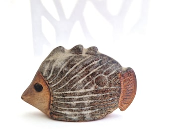 Tremar Pottery Mock Eye Fish, Ceramic Midcentury Collectable. Made in Cornwall, 1970s