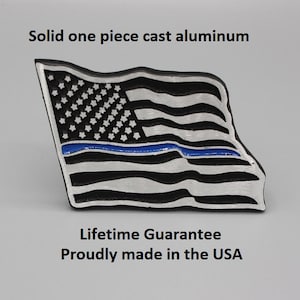 Hitch Cover - Thin Blue Line Flag