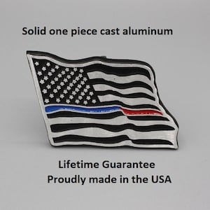 Hitch Cover - Thin Red and Blue Line