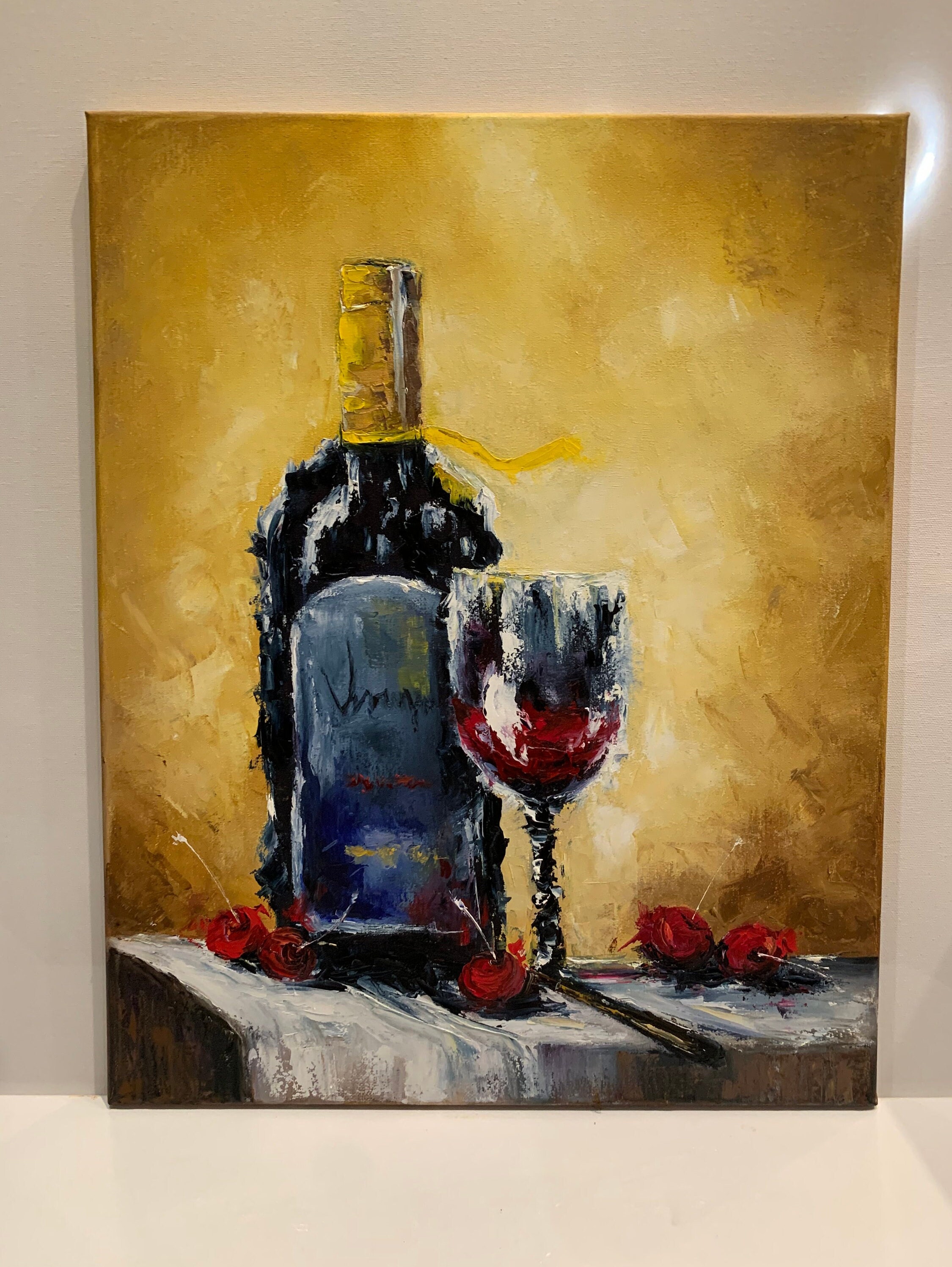 Wine and cherry