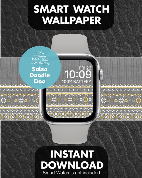 Amarillo gris Apple Watchface fondo para iWatch SE 4 5 Fitbit | Etsy España