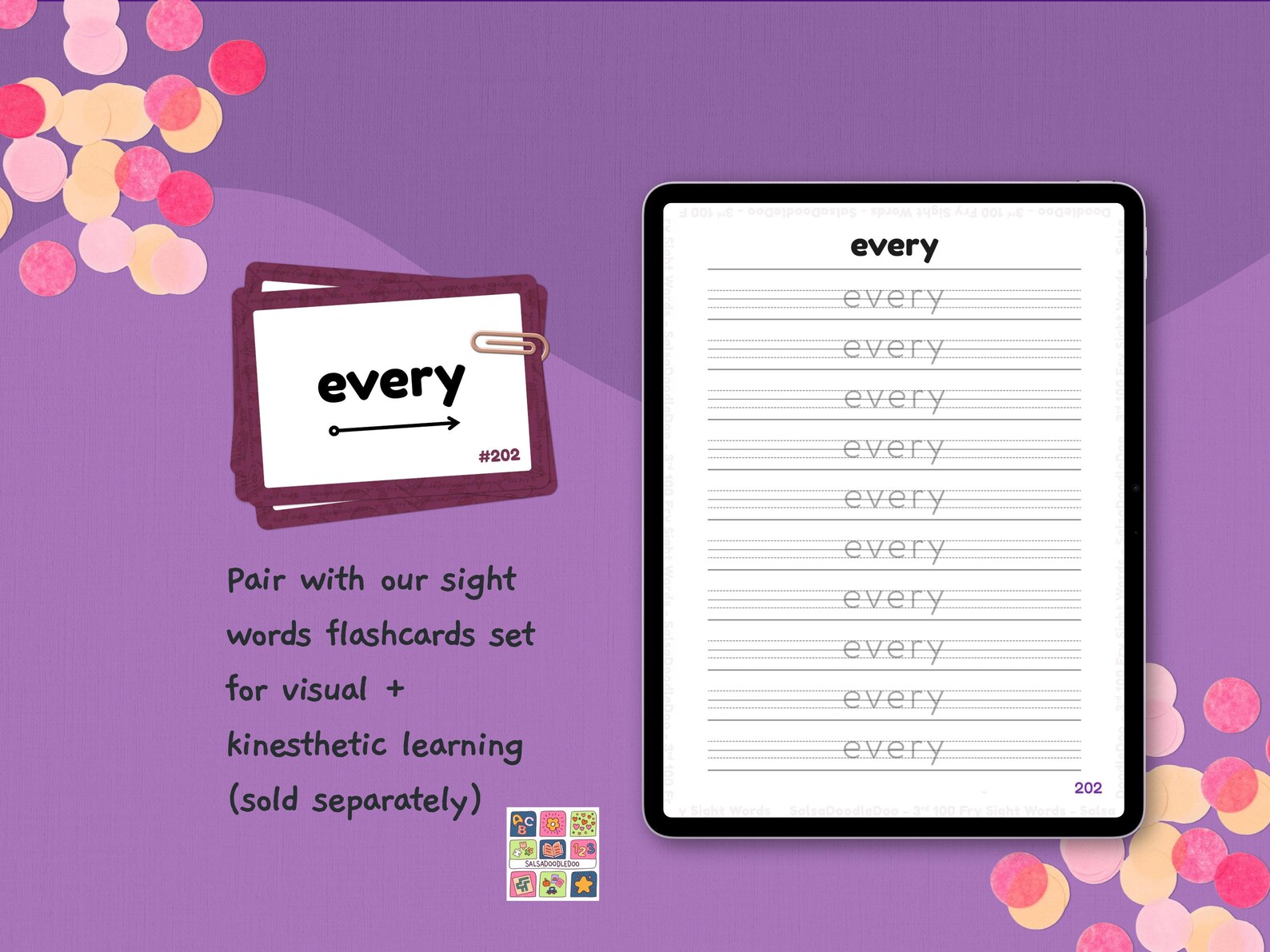 Fry Sight Words Tracing Worksheets: 3rd Hundred, Writing Practice (PDF ...